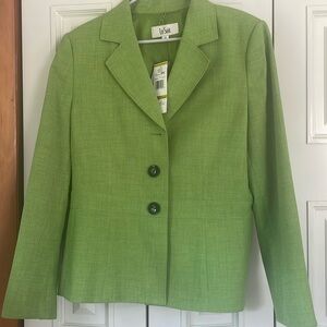 Le Suit jacket, 14, lime green, new with tags.